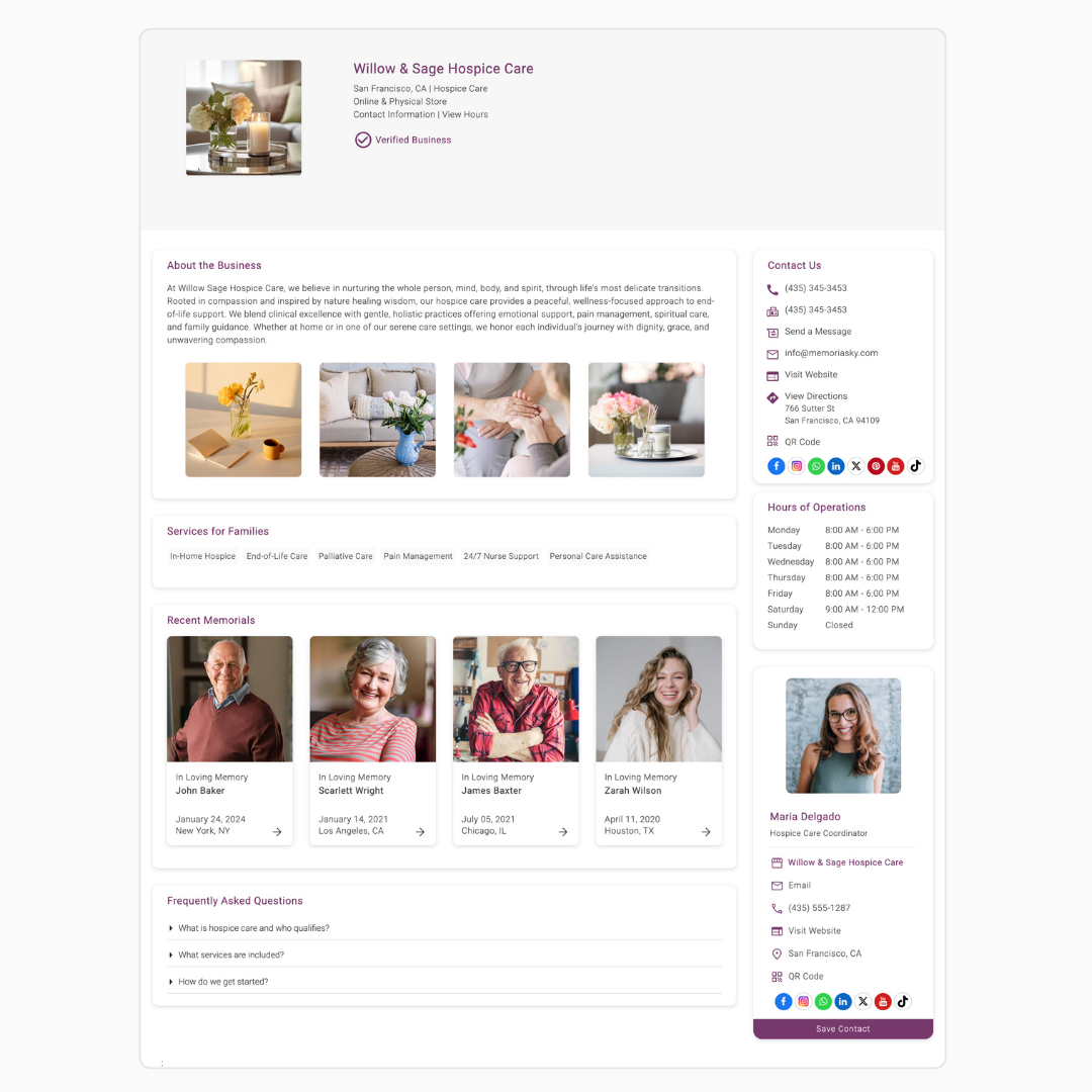 Funeral Marketplace Preview