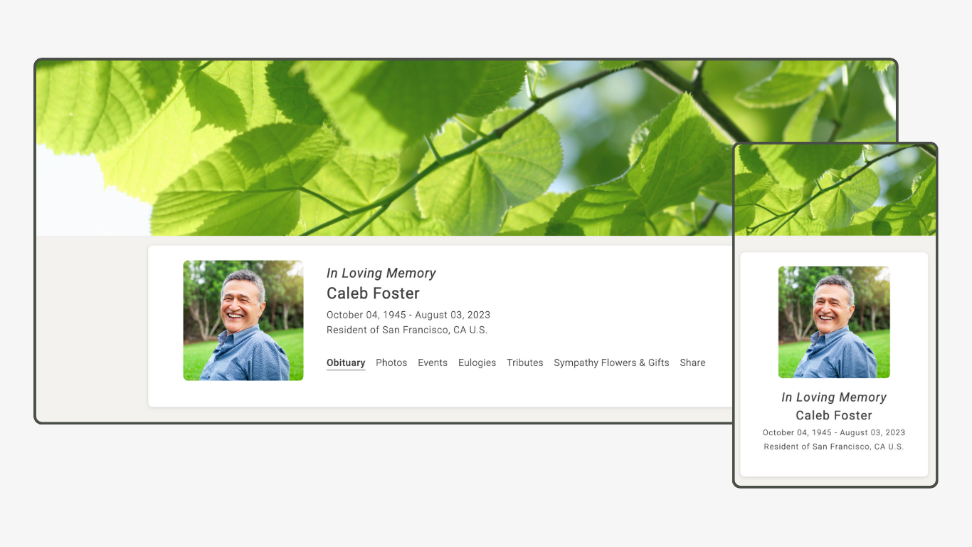 Memoria Page Design 60