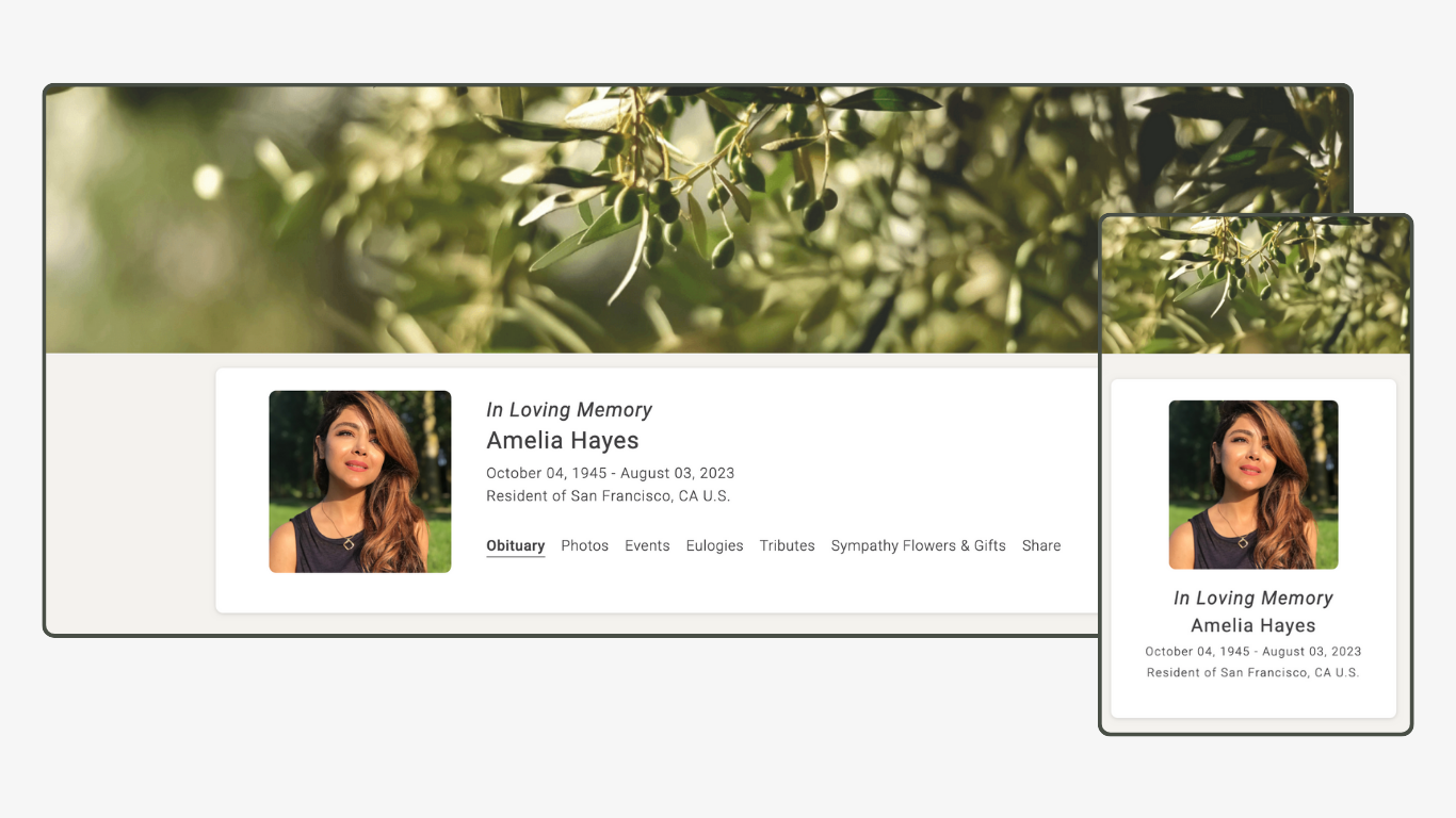 Memoria Page Design 61