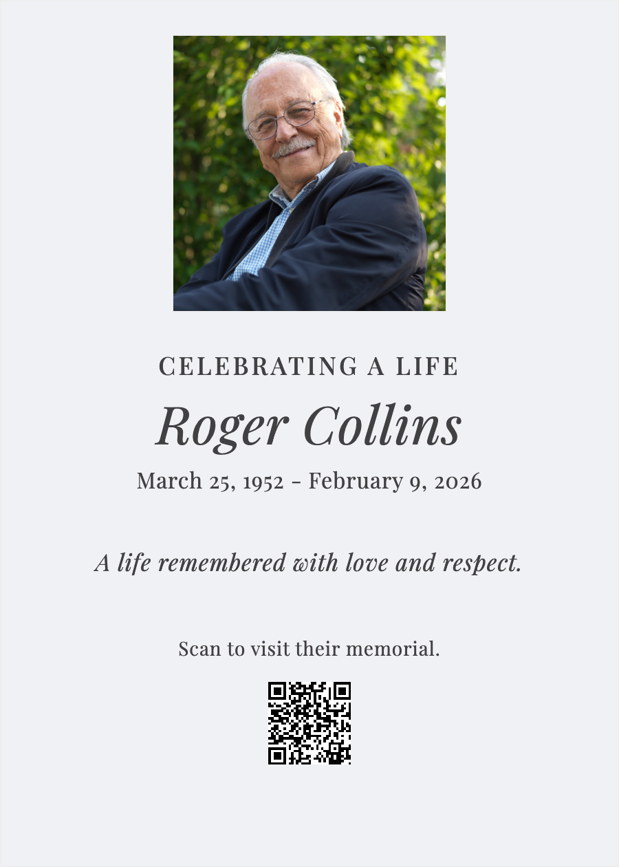 Sample memorial card design 3